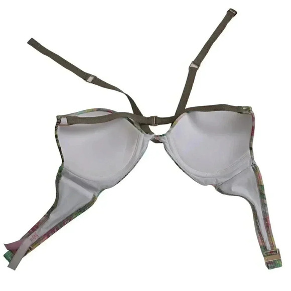 Victoria's Secret VS Swim Hottie Halter Bikini Top Tropical  Strappy 34B - Picture 12 of 12